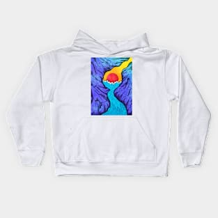 River Sea Cave Kids Hoodie